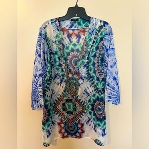 Beaded Tunic Coverup (Raviya) sz L